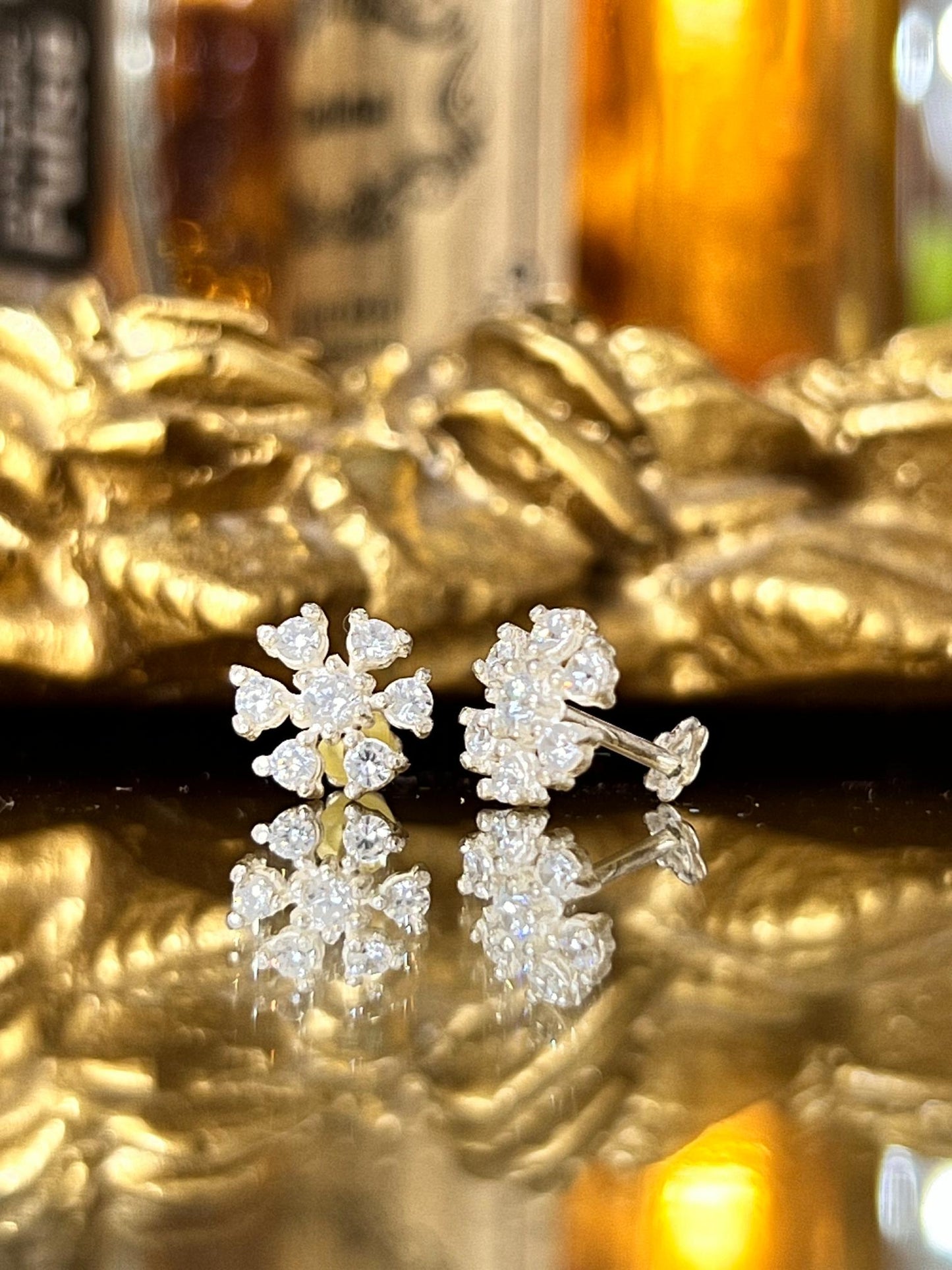 Flower Studs - Chandi (Silver) - Mairaj's Hub