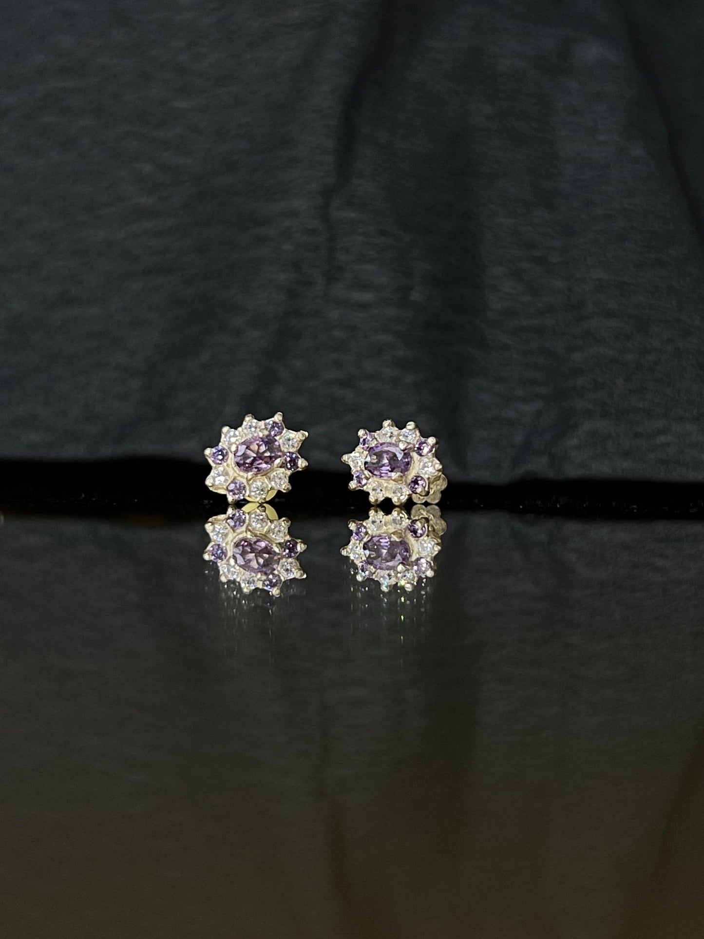 Five Stones Studs - Chandi (Silver) - Mairaj's Hub