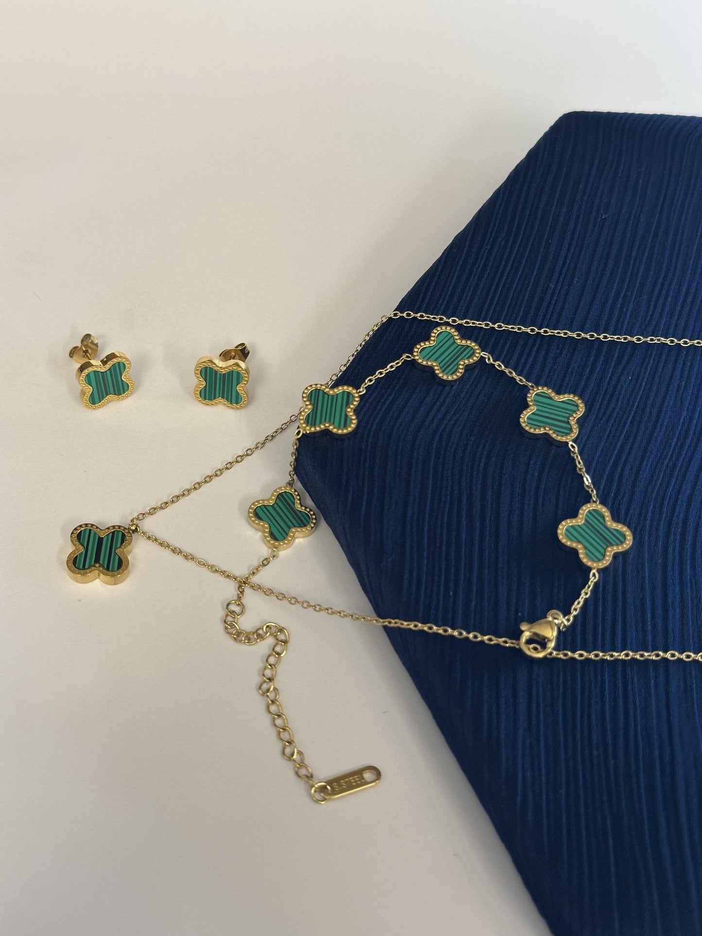Clover 3 Pcs Jewelry Set - Stainless Steel - Mairaj's Hub