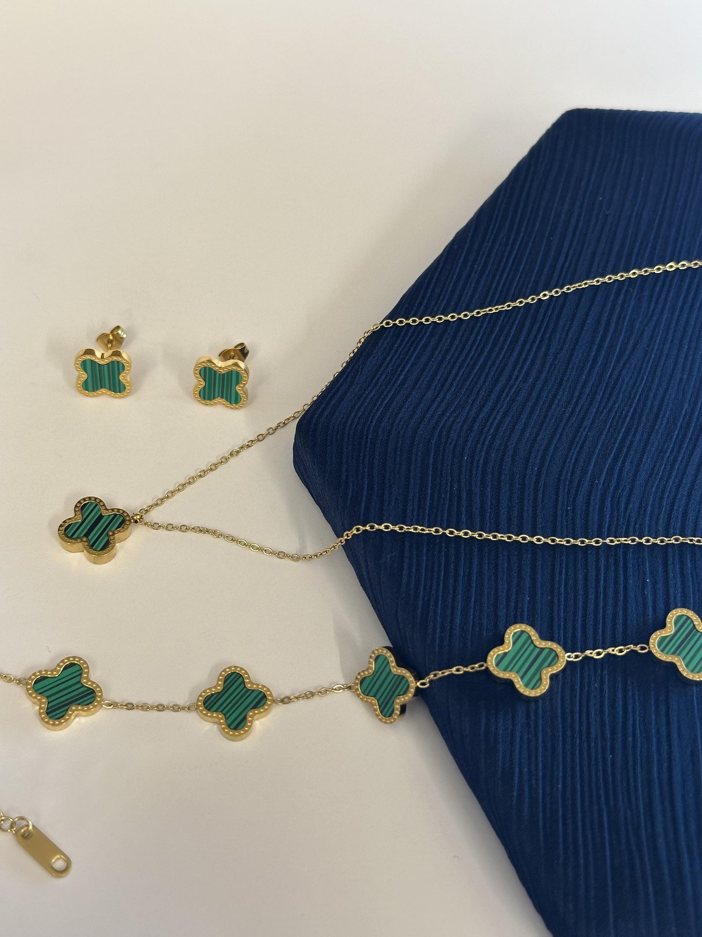 Clover 3 Pcs Jewelry Set - Stainless Steel - Mairaj's Hub