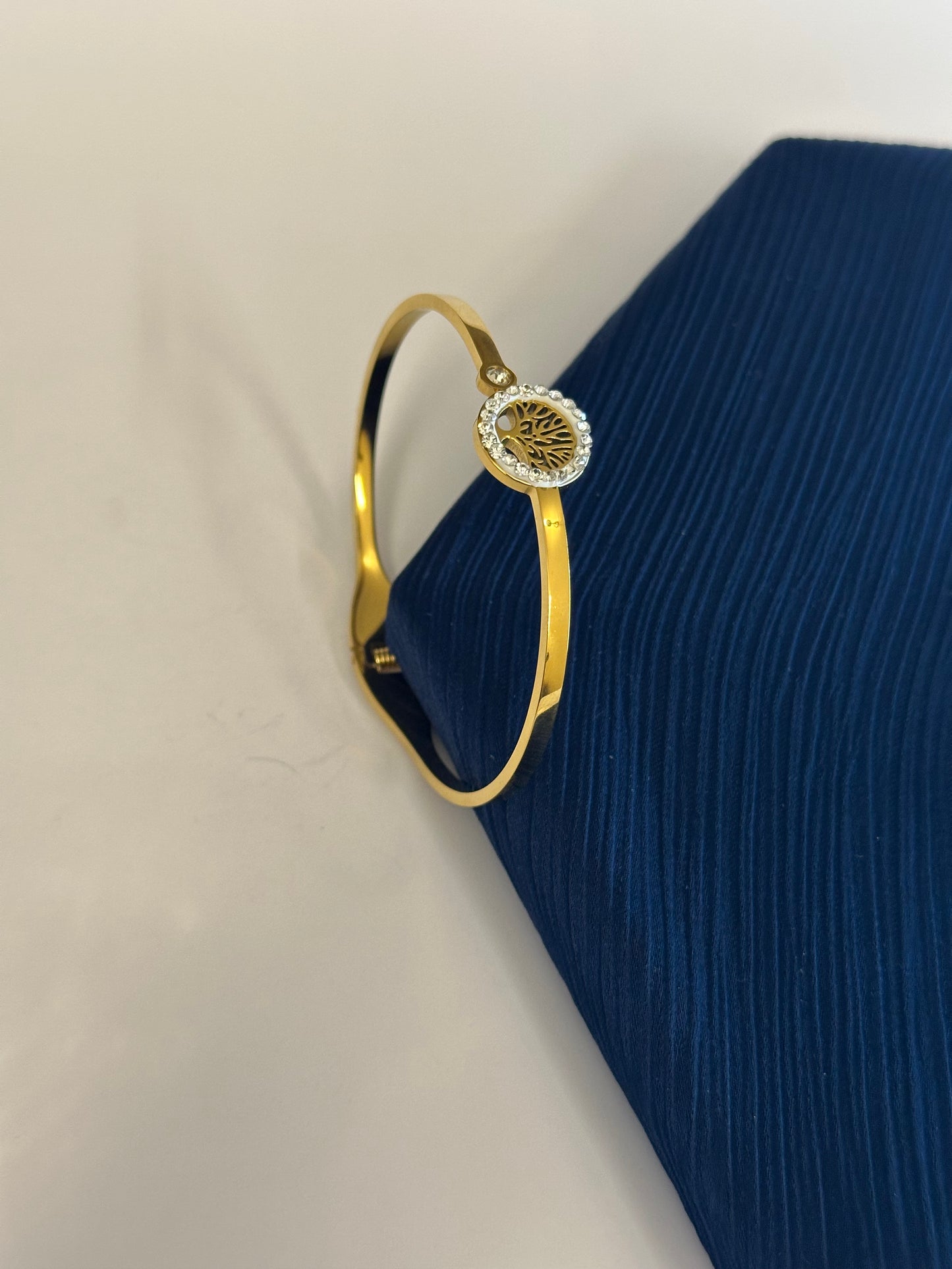 Tree Stones Bangle - Stainless Steel - Mairaj's Hub