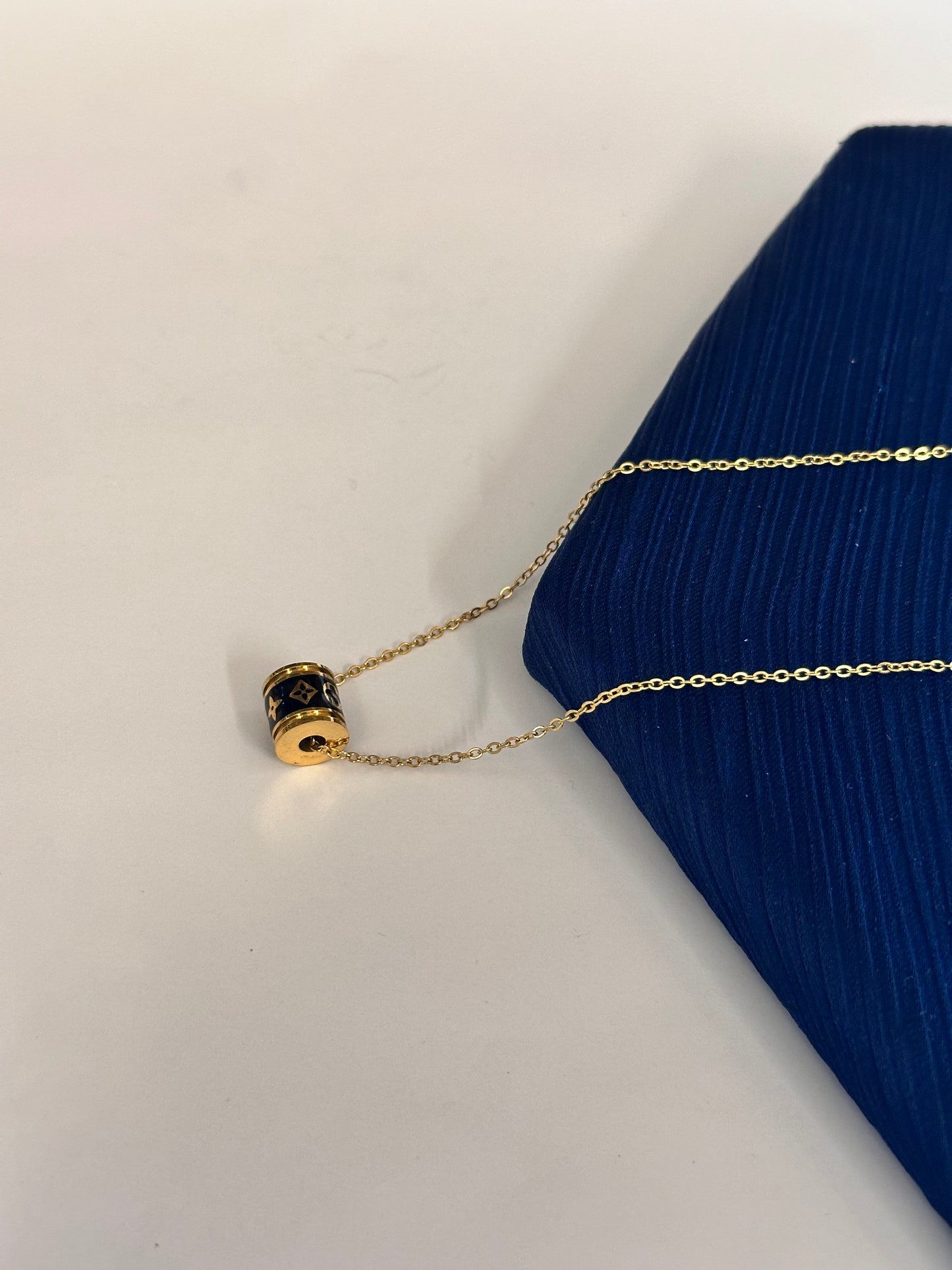 LV Drum Necklace - Stainless Steel - Mairaj's Hub