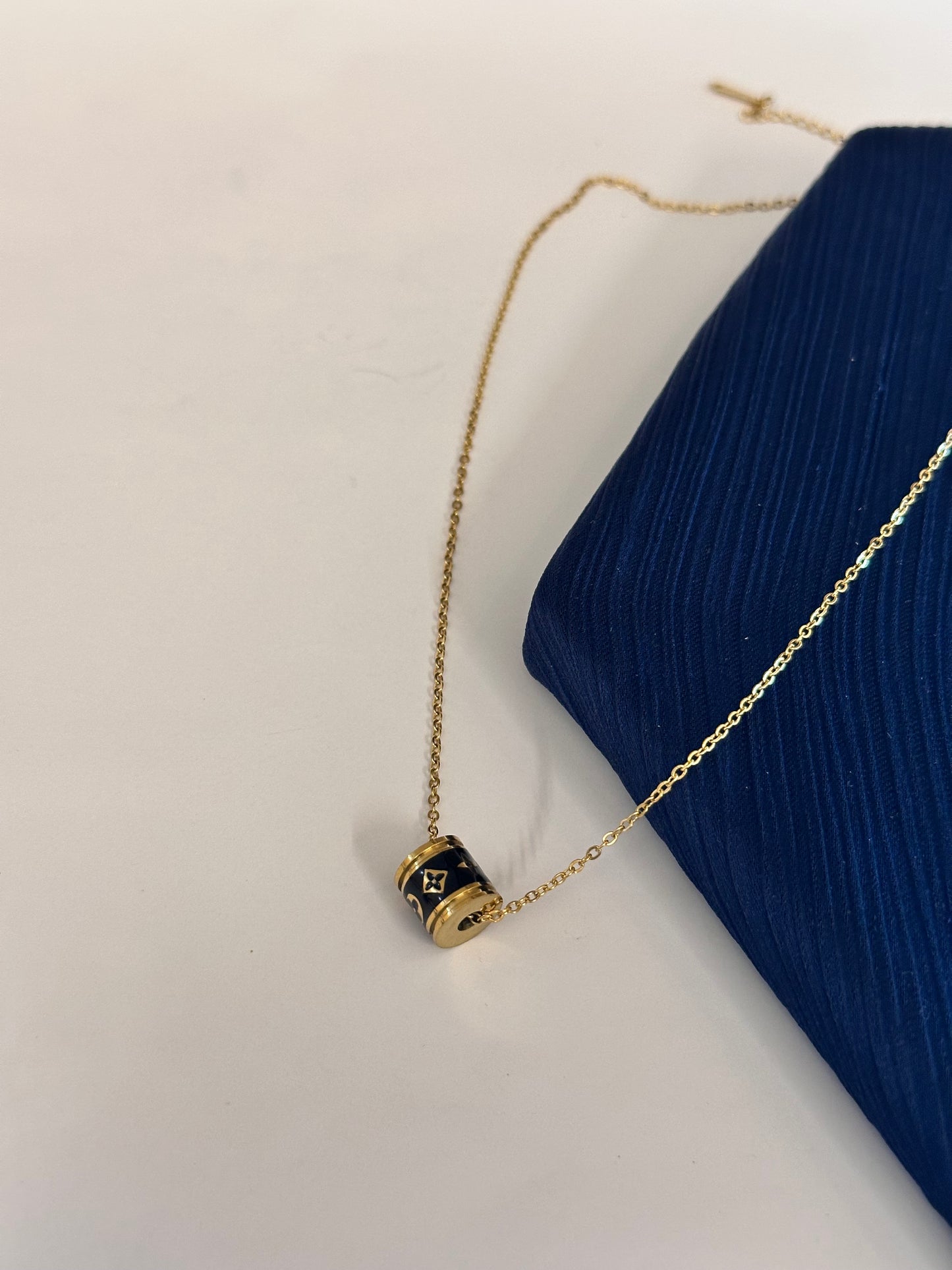 LV Drum Necklace - Stainless Steel - Mairaj's Hub