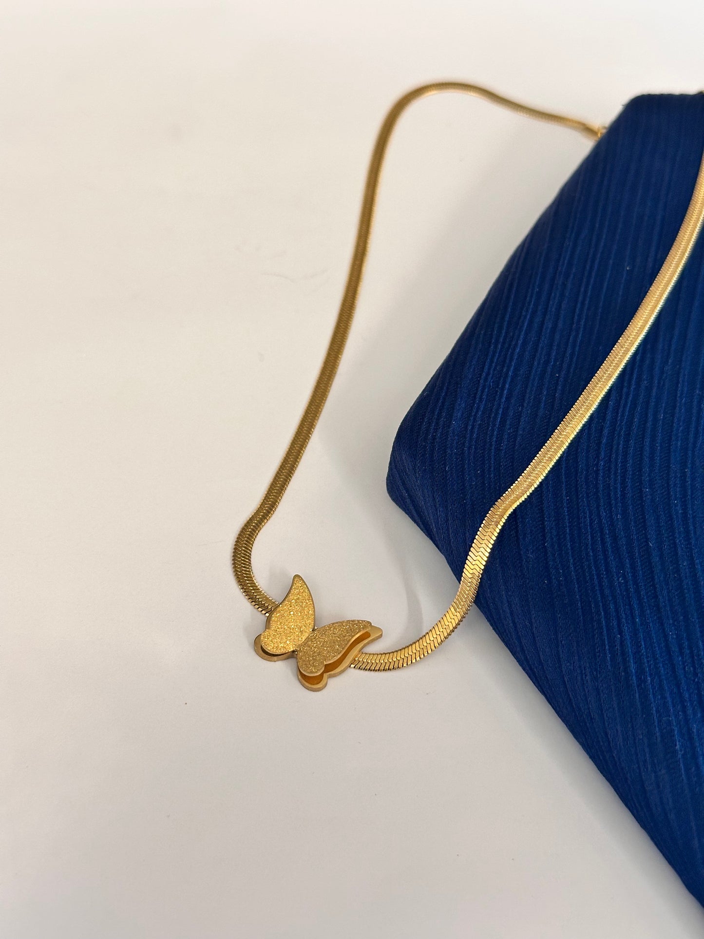 Butterfly Snake Design Necklace - Stainless Steel - Mairaj's Hub