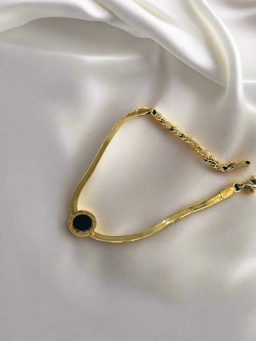 Roman Numeral Snake Bracelet - Stainless Steel - Mairaj's Hub
