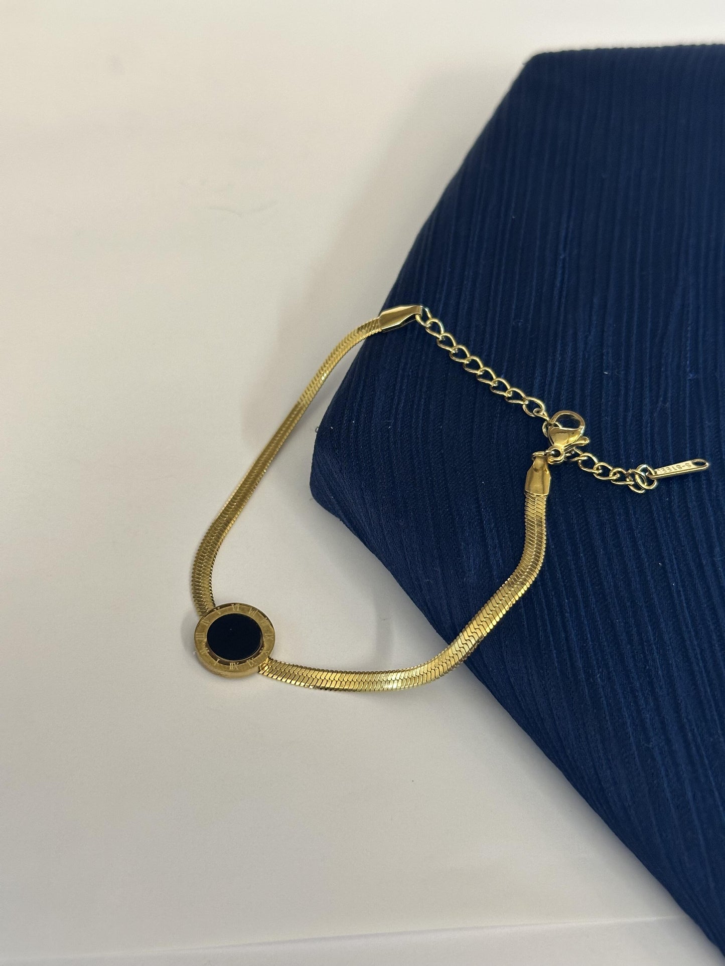 Roman Numeral Snake Bracelet - Stainless Steel - Mairaj's Hub