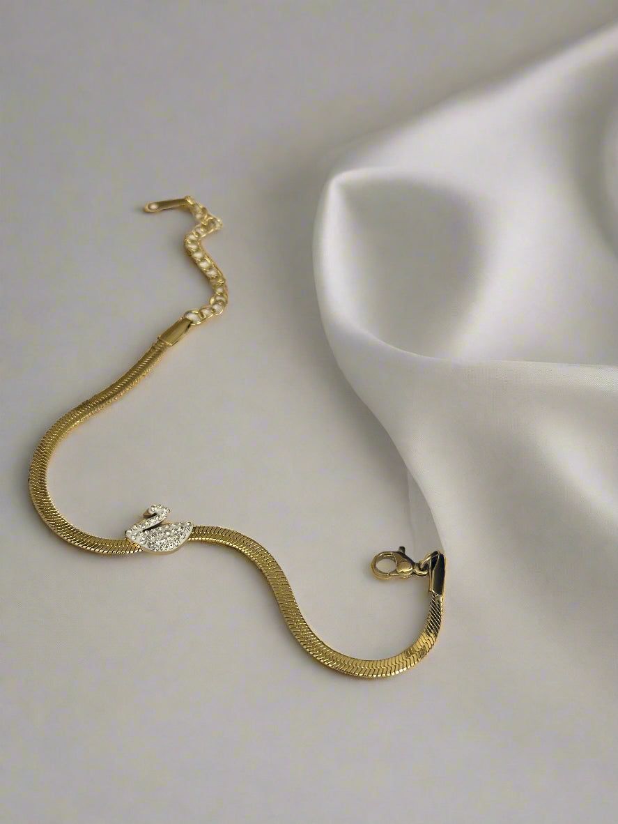 Swan Snake Premium Bracelet - Stainless Steel - Mairaj's Hub