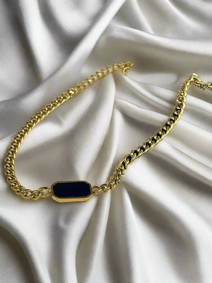 Marble Stone Double Sided Bracelet - Stainless Steel - Mairaj's Hub