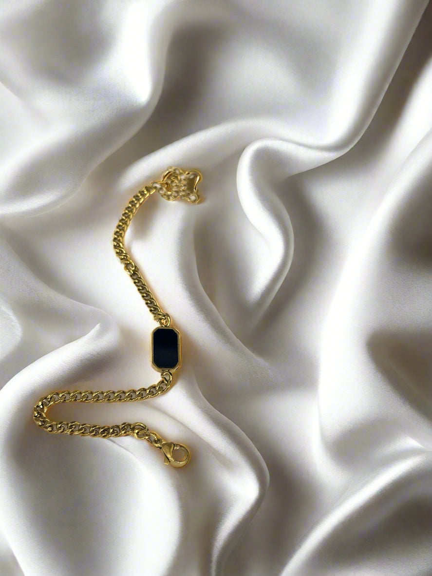 Marble Stone Double Sided Bracelet - Stainless Steel - Mairaj's Hub