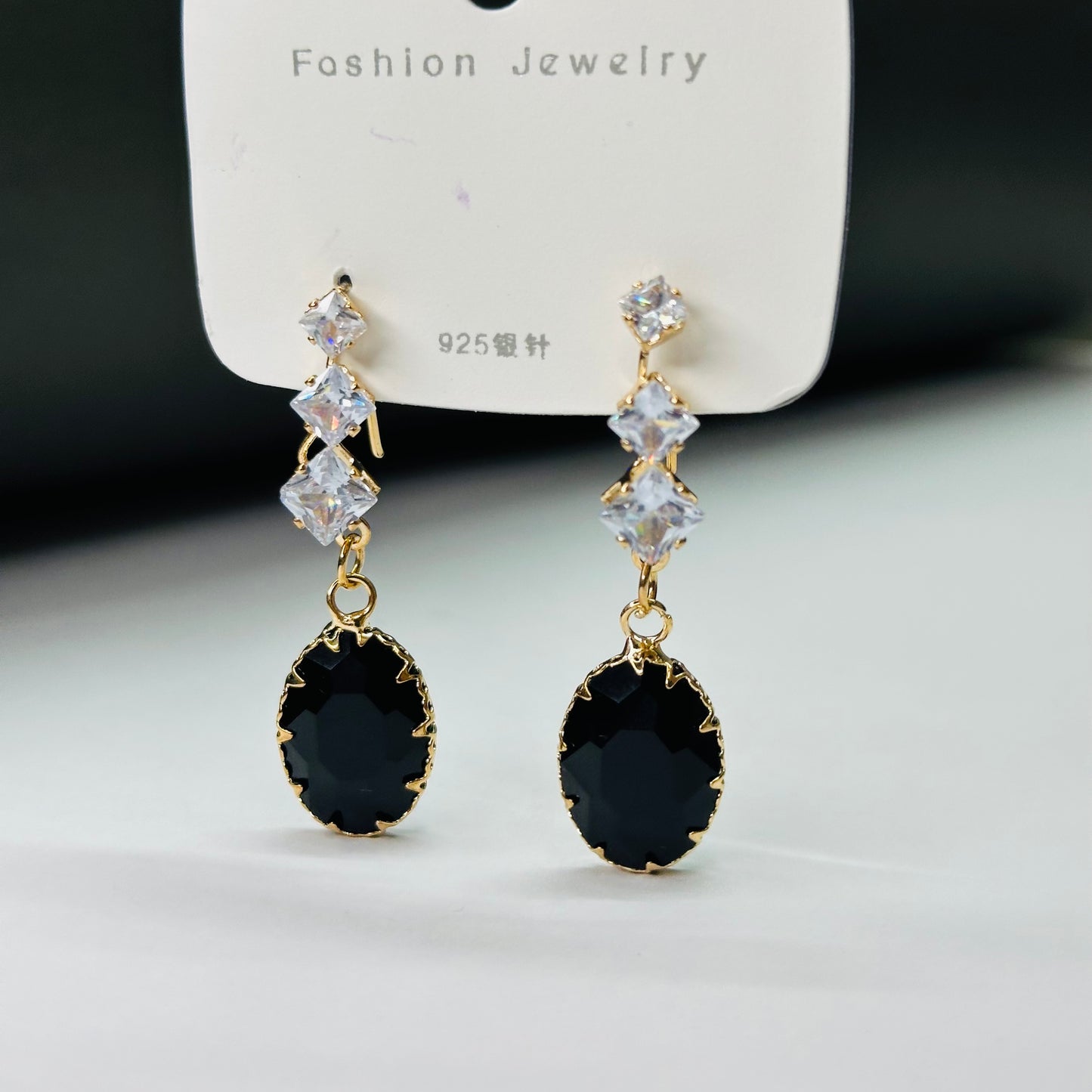 Rhinestone Water Drop Earrings