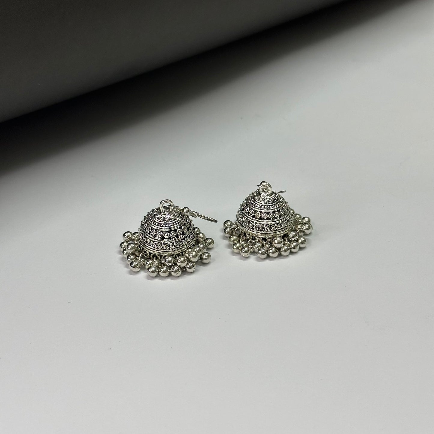 Silver Antique Style Small Jhumka
