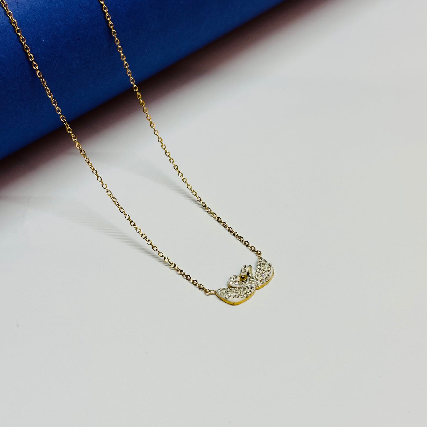 Double Swan Necklace - Stainless Steel