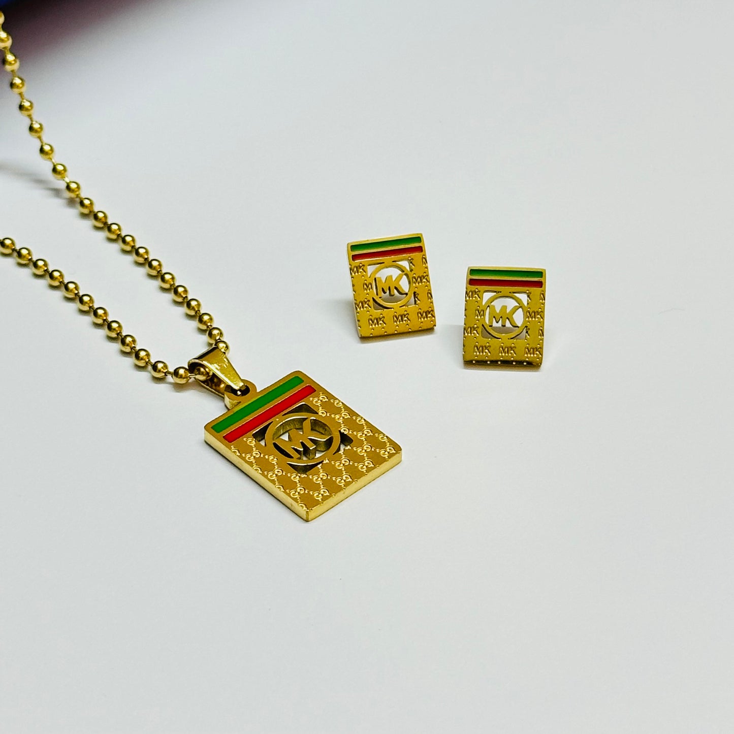 2 Pcs MK Jewelry Set - Stainless Steel
