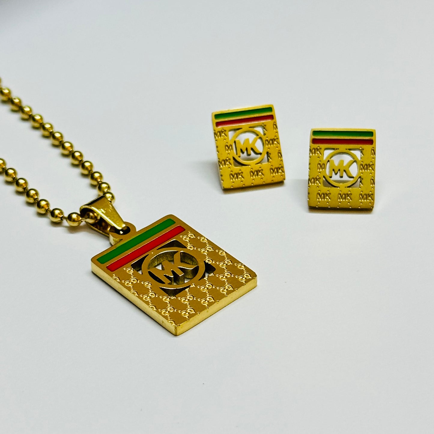 2 Pcs MK Jewelry Set - Stainless Steel