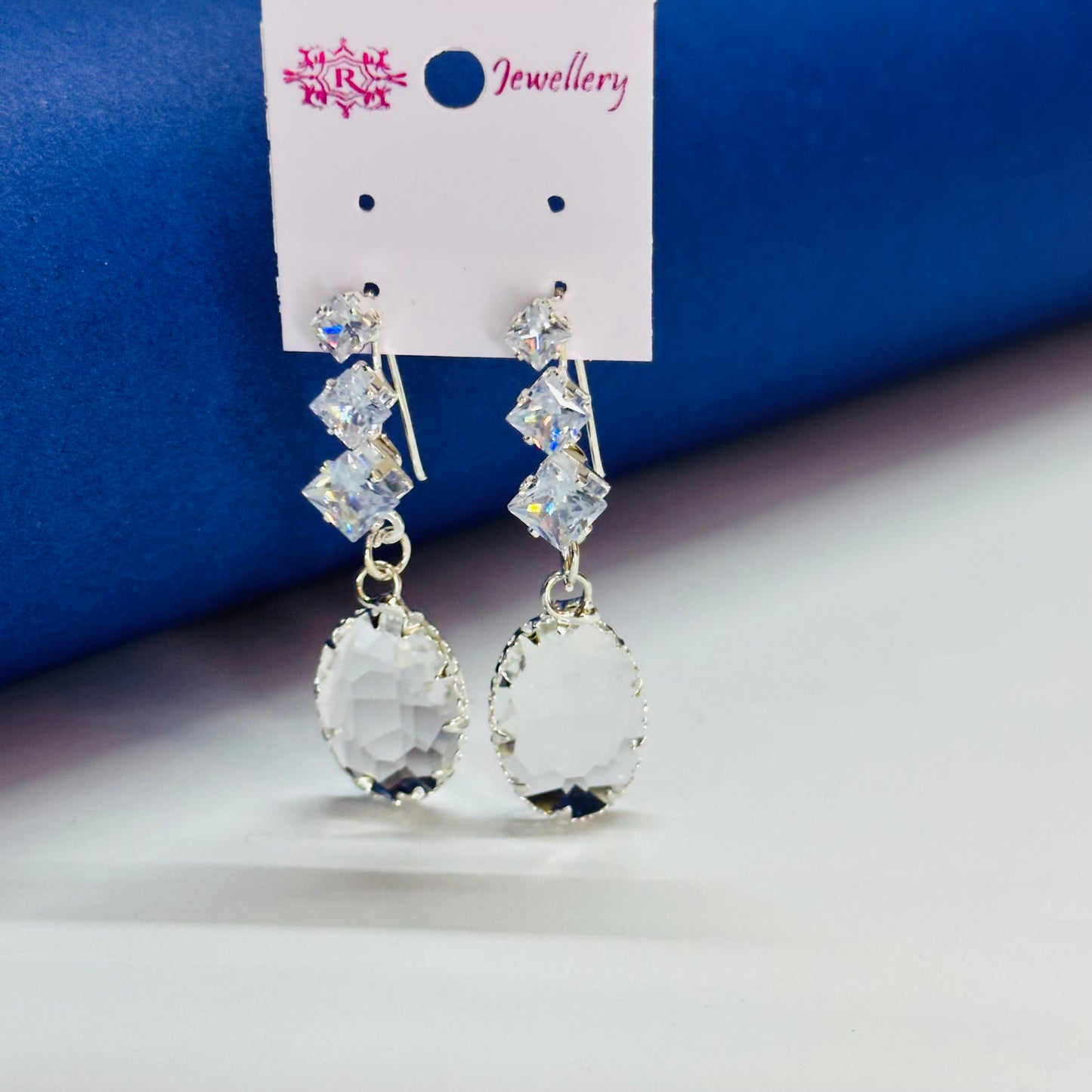 Rhinestone Water Drop Earrings