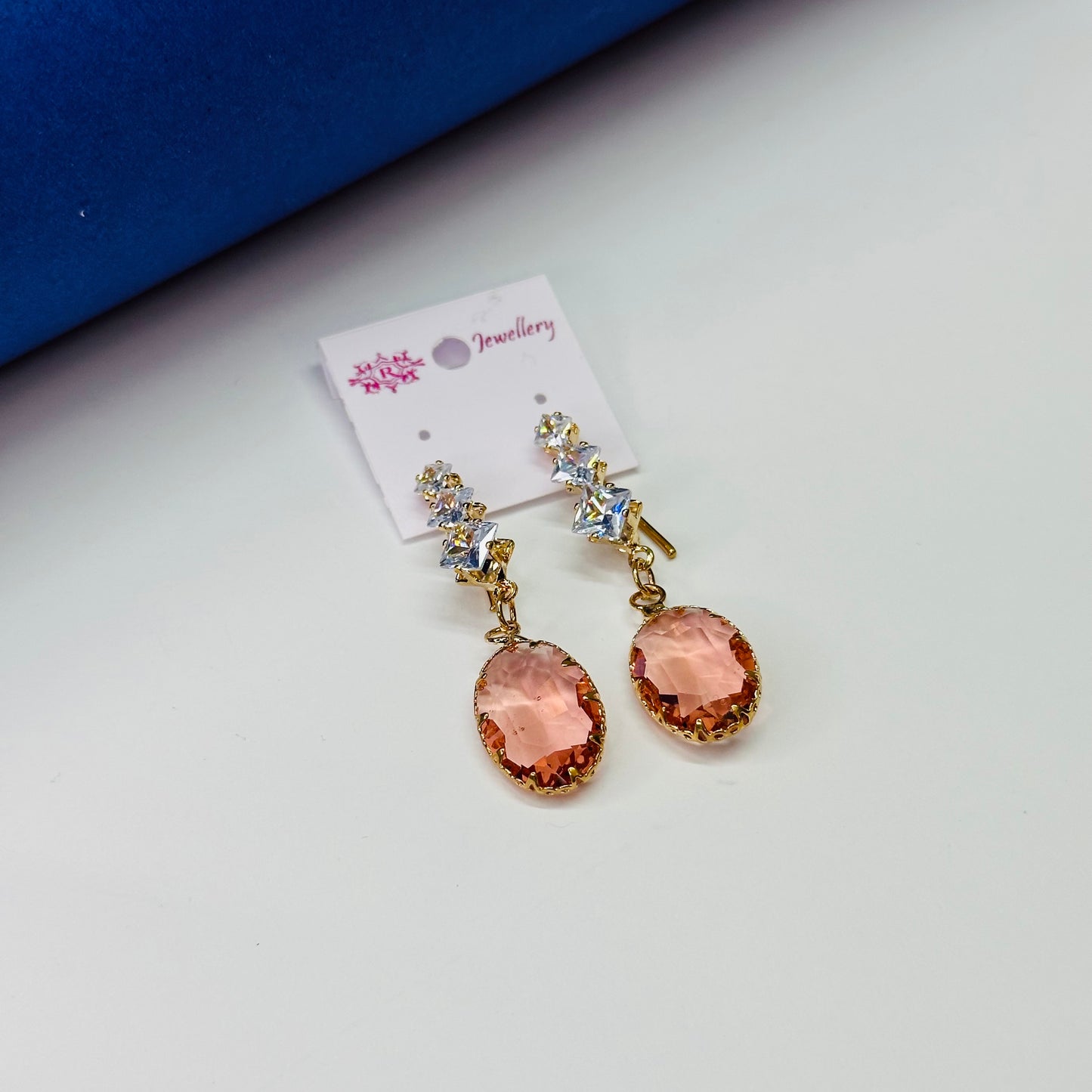 Rhinestone Water Drop Earrings