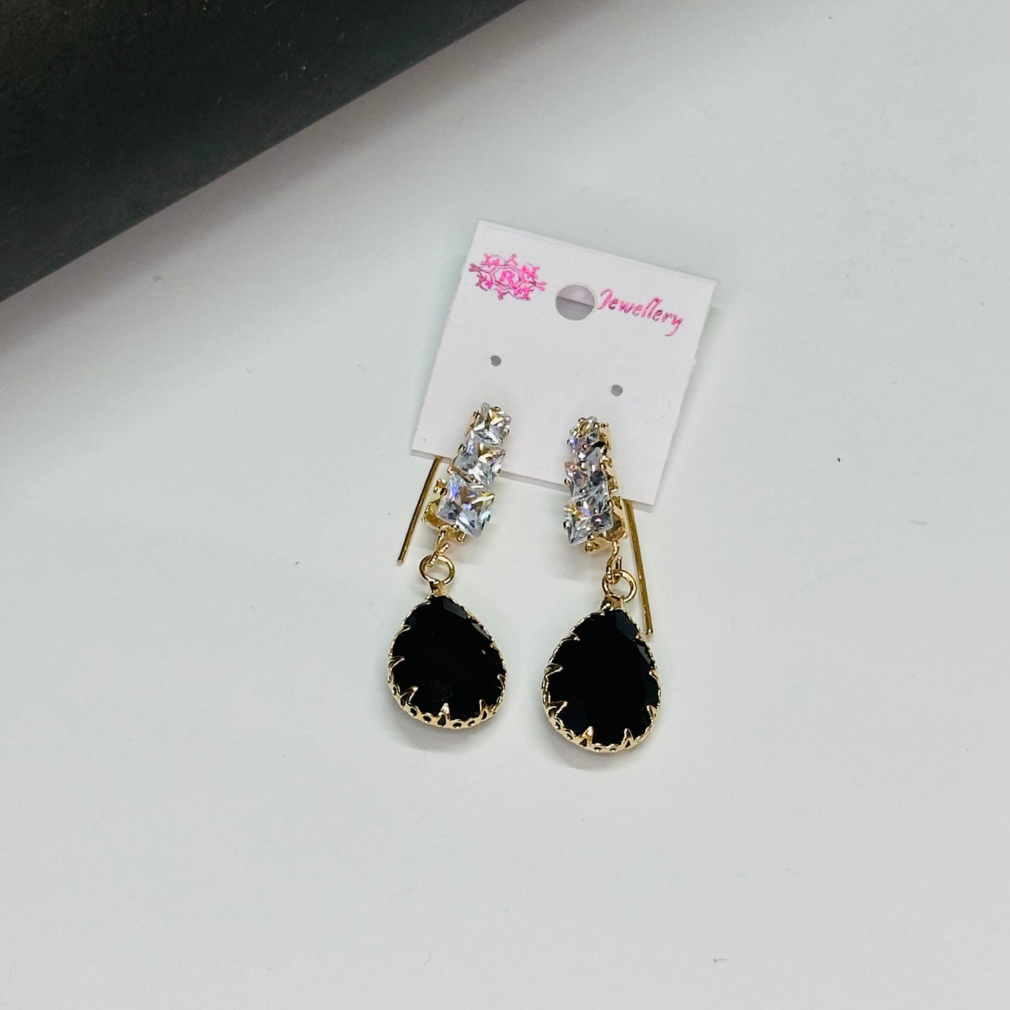 Rhinestone Water Drop Earrings