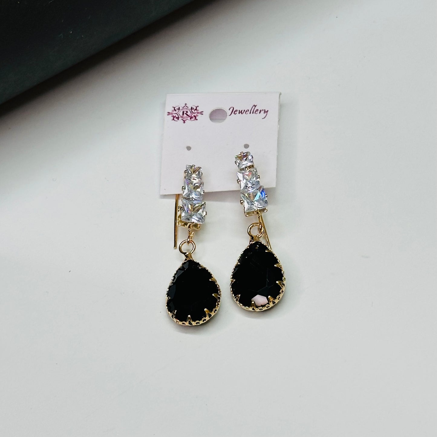 Rhinestone Water Drop Earrings