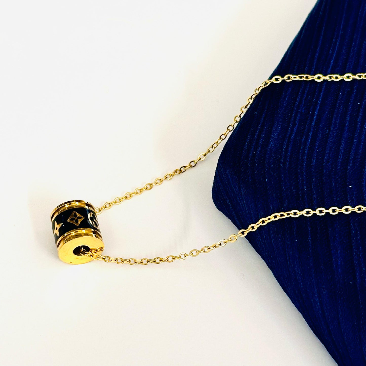 LV Drum Necklace - Stainless Steel