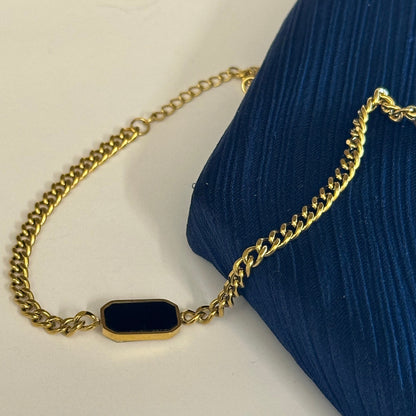 Marble Stone Double Sided Bracelet - Stainless Steel