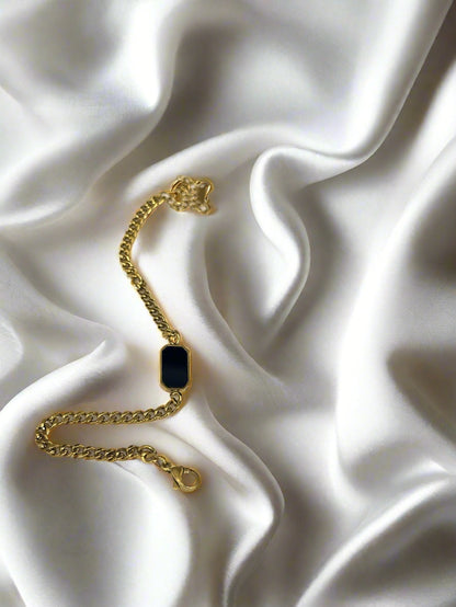 Marble Stone Double Sided Bracelet - Stainless Steel - Mairaj's Hub