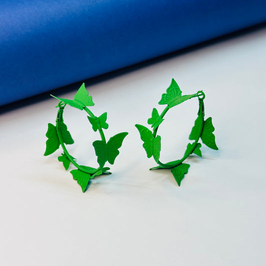 Butterfly Hoop Earrings