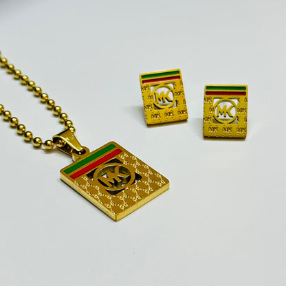 2 Pcs MK Jewelry Set - Stainless Steel