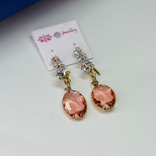 Rhinestone Water Drop Earrings